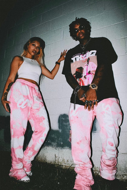 Pink Color Cloud Sweats