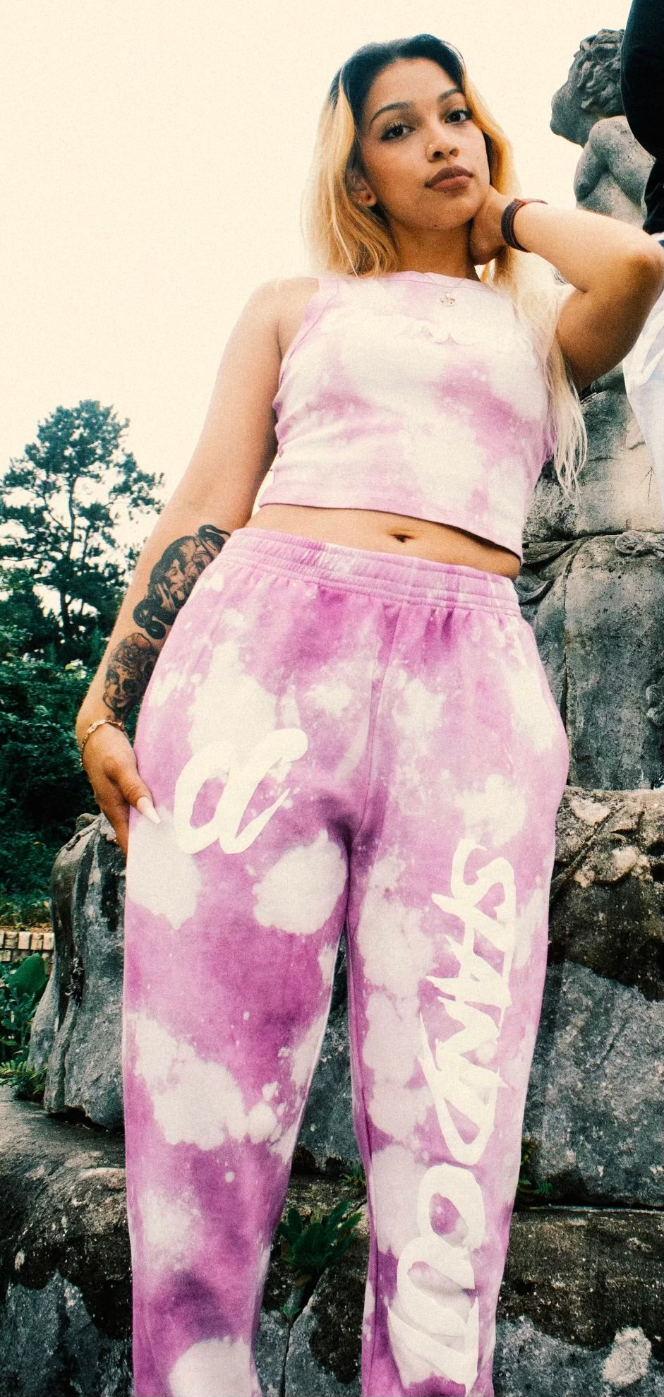 Purple Color Cloud Sweats