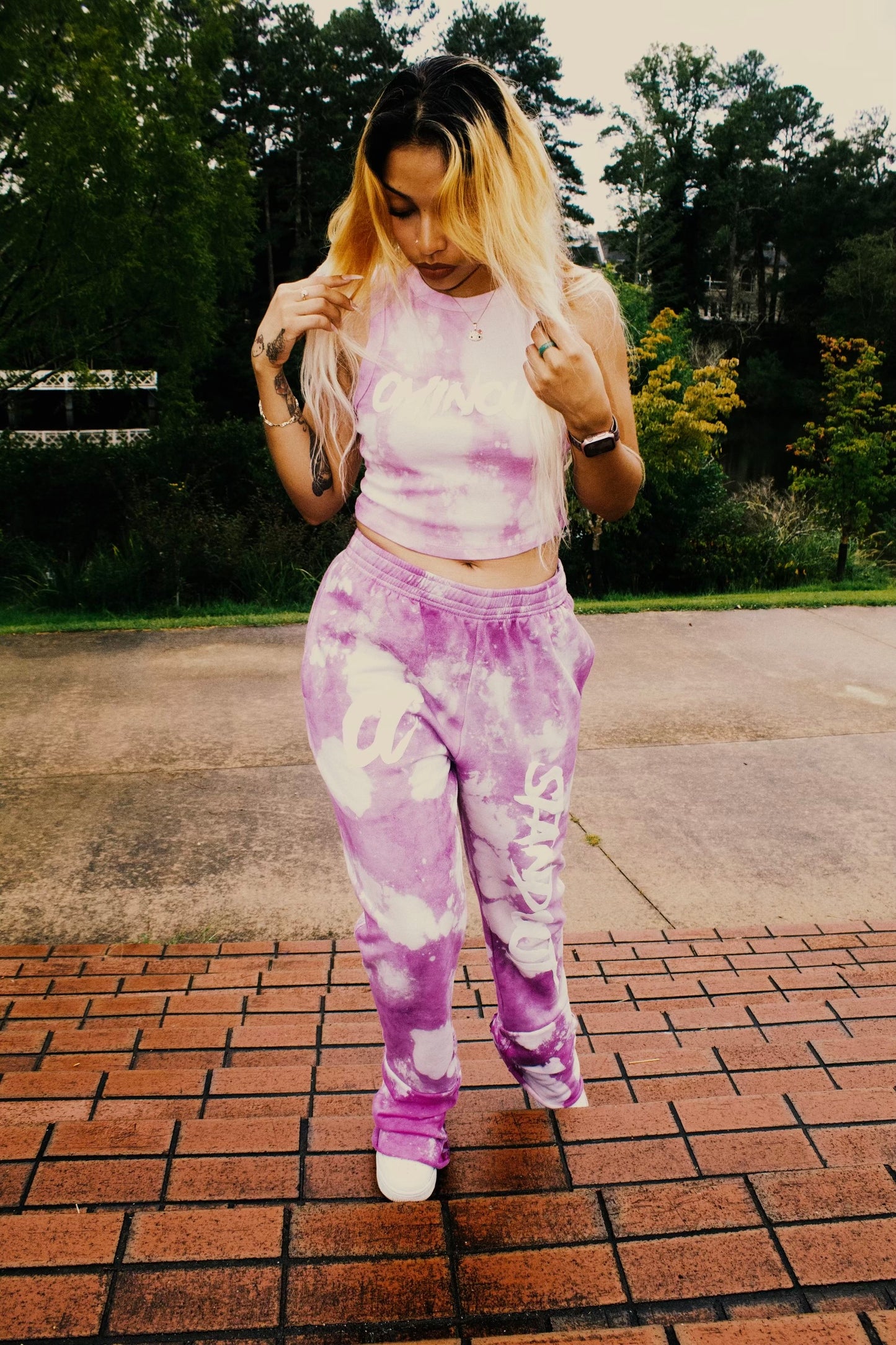 Purple Color Cloud Sweats