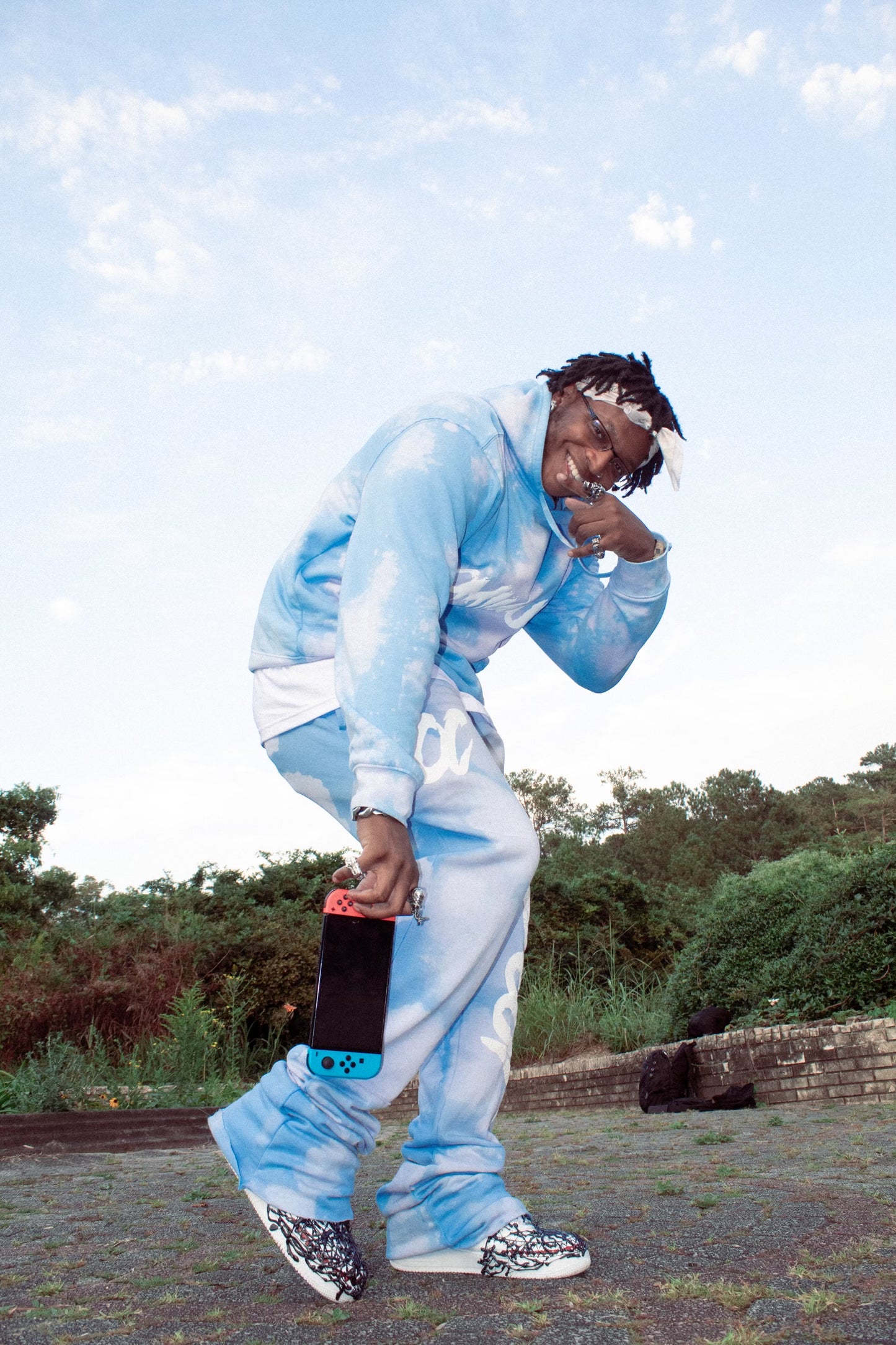 Sky Blue Color Cloud Sweats