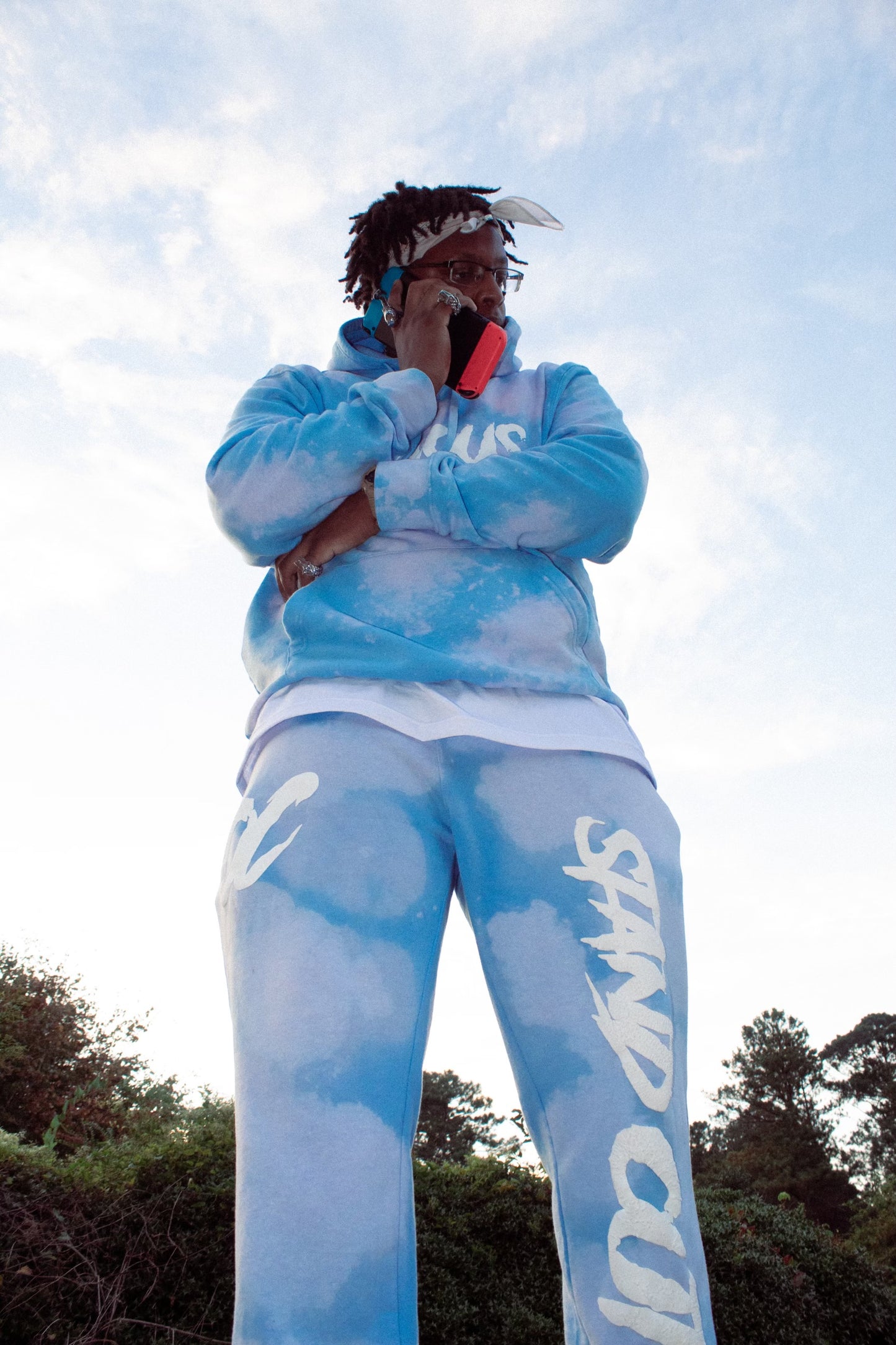 Sky Blue Color Cloud Sweats